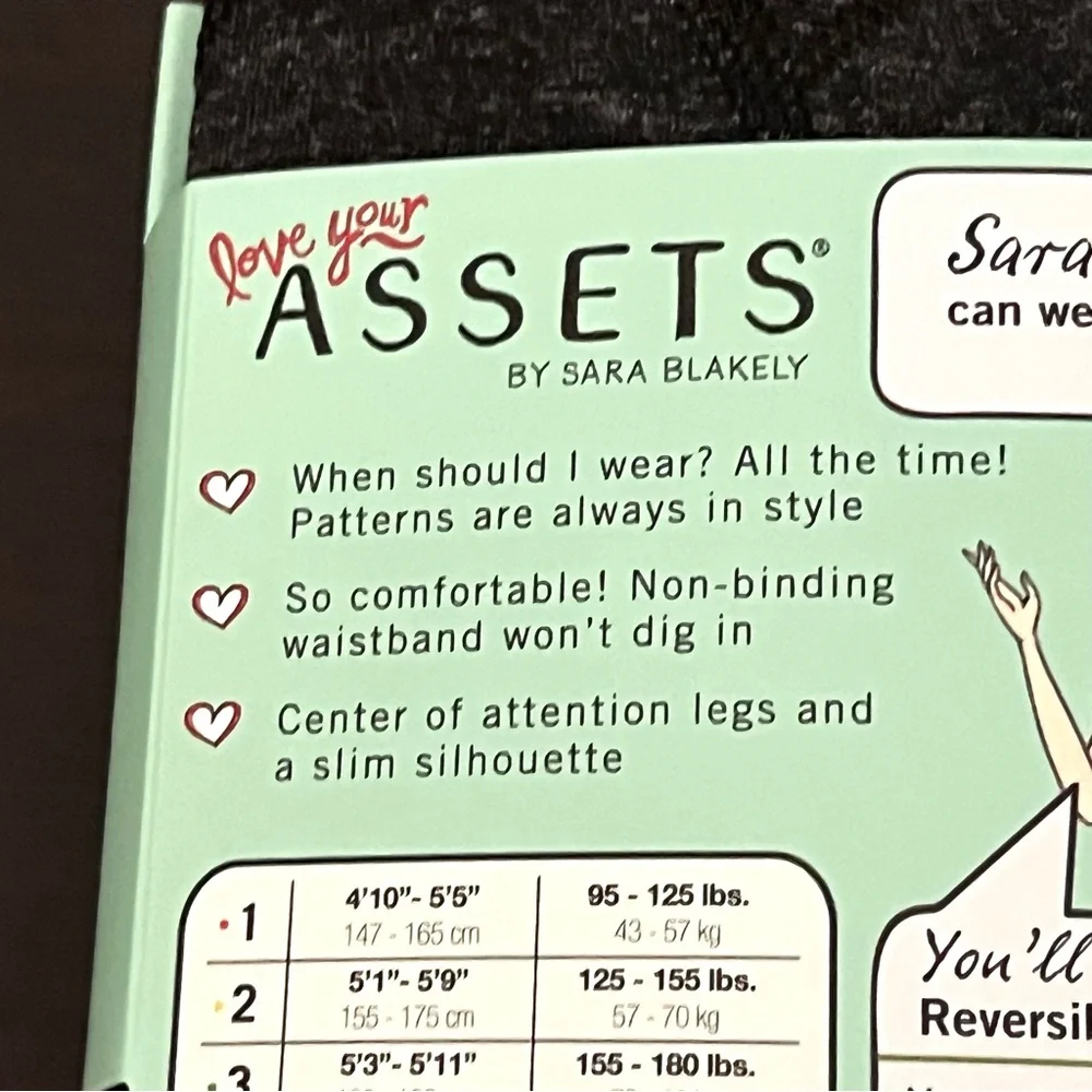SPANX Love Your Assets Size 4 Tights Flipside Diamond Reversible‎ Shaping Black